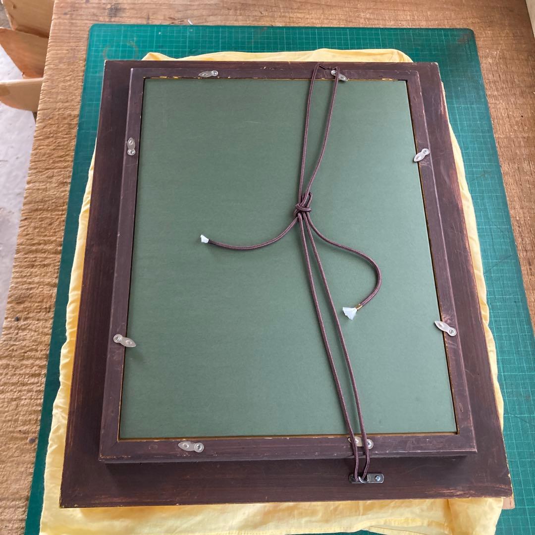 豪華金装飾 F4号 油彩額縁 ゴールドフレーム 布カバー 箱付き 油絵額縁