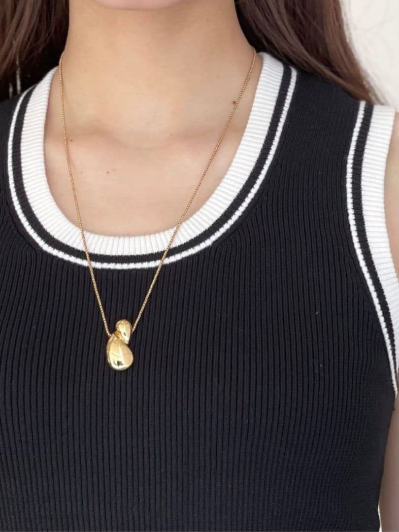 キャバン CABaN コットンカシミヤリブ ノースリーブ