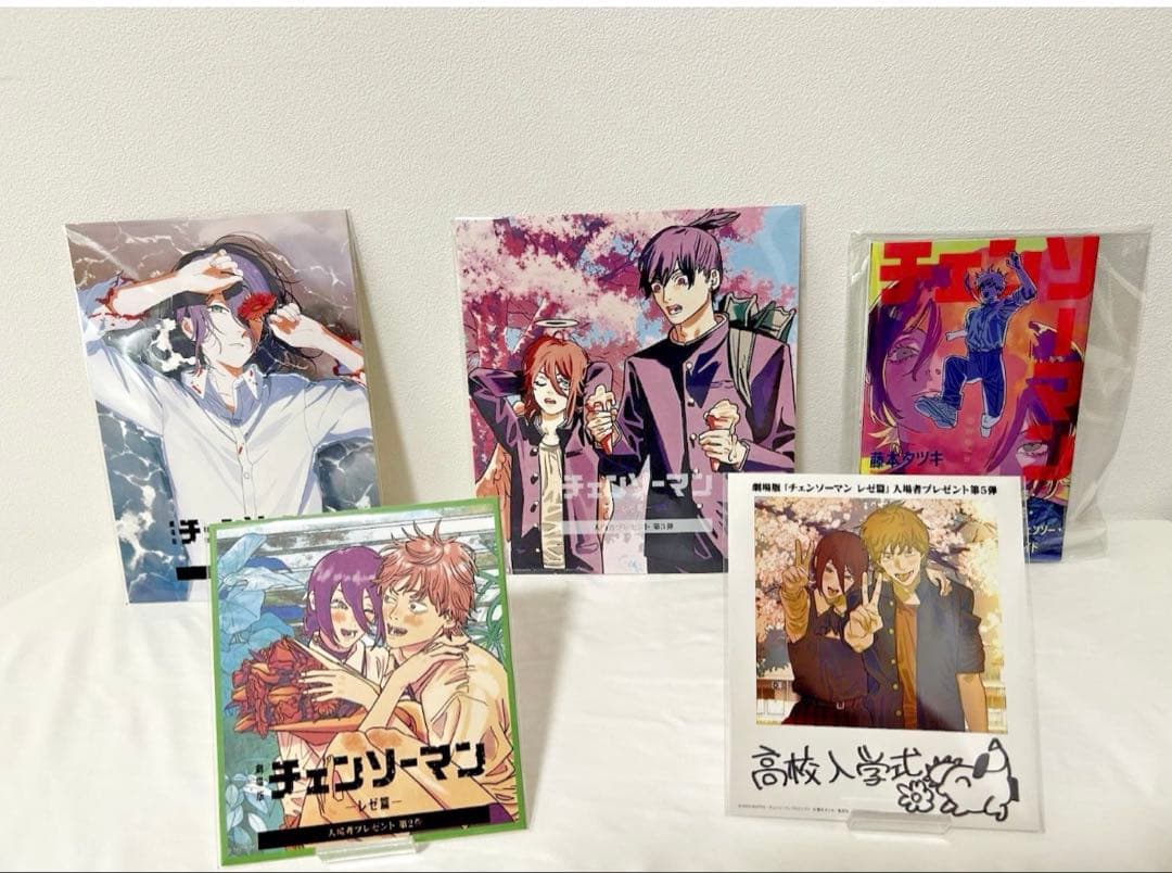 チェンソーマン レゼ編 入場者特典 5種 セット 美品 劇場版 チェンソーマン レゼ編 入場者特典 第5弾インスタントフォト風