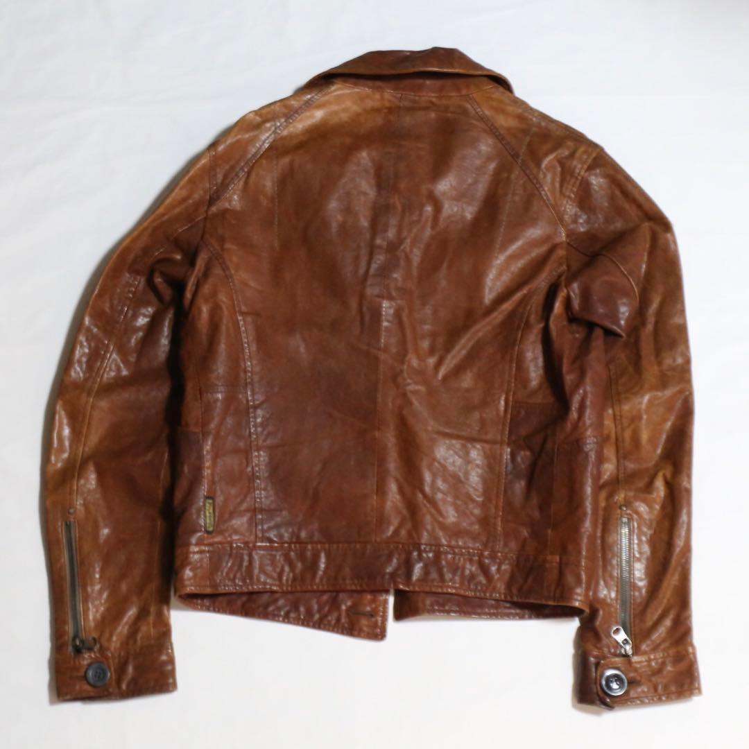 90s armani jeans leather jacket archive
