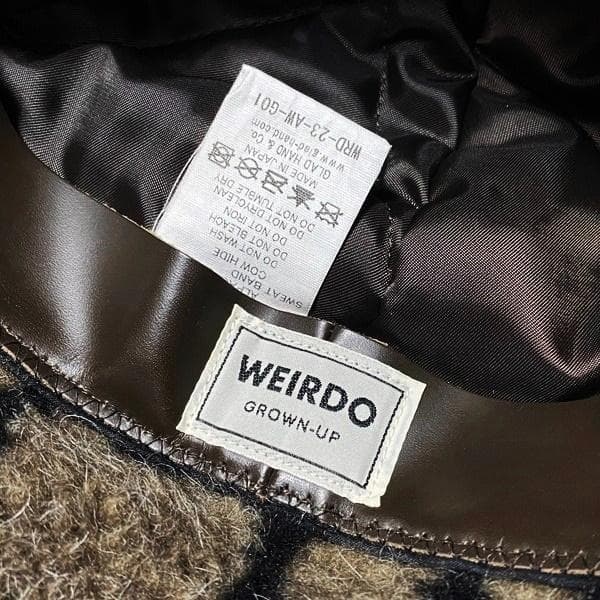 希少美品 WEIRDO デッキキャップ ネイビーL ステンシル イヤーマフ