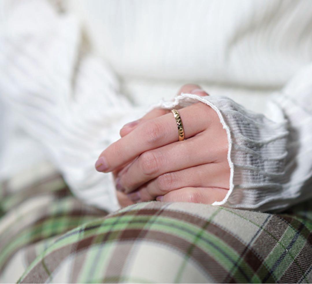 保証書付き　RAPA 18k スタッズ リング