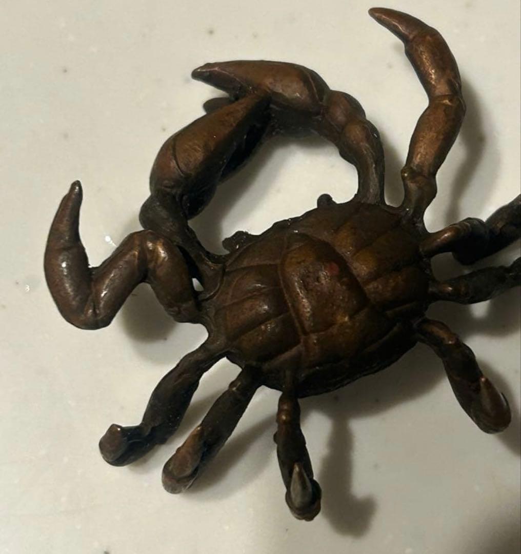 蟹　銅製　金運アップ　茶道具　香道具　金属工芸品　古美術品
