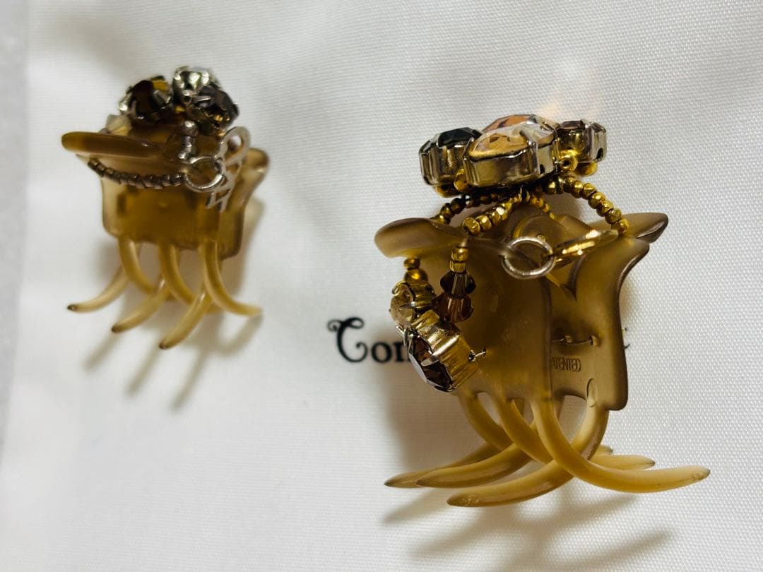 【2個】コンプレックスビズ　デザートクリップ　　大　中　ゴールド　黄　クリップ