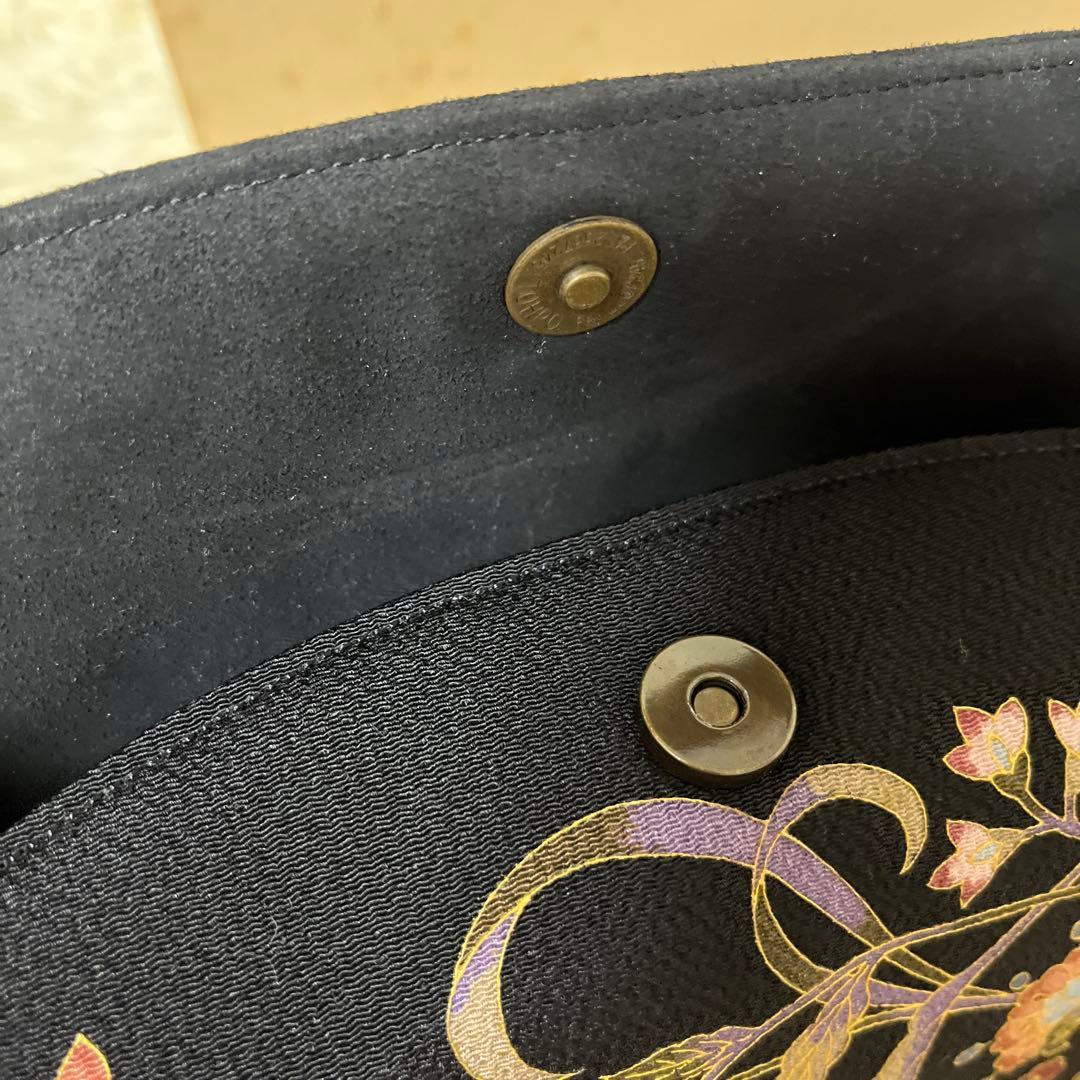 美品　OKAJIMA オカジマ 絹　シルク　着物　バッグ　和装