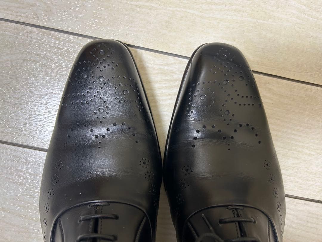 Santoni ブラックオックスフォードシューズ　11542