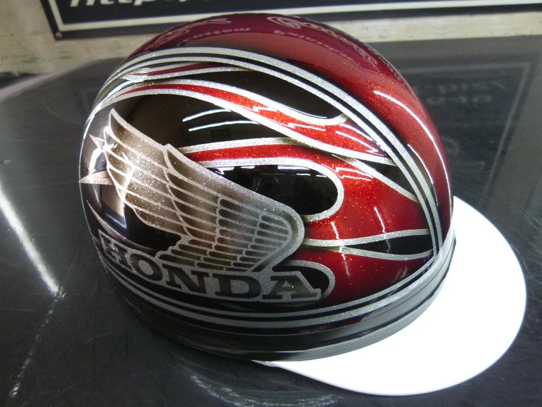 三つボタン‼送料込！！カスタムコルク半　ホンダ　ファイヤーラメ最安値172