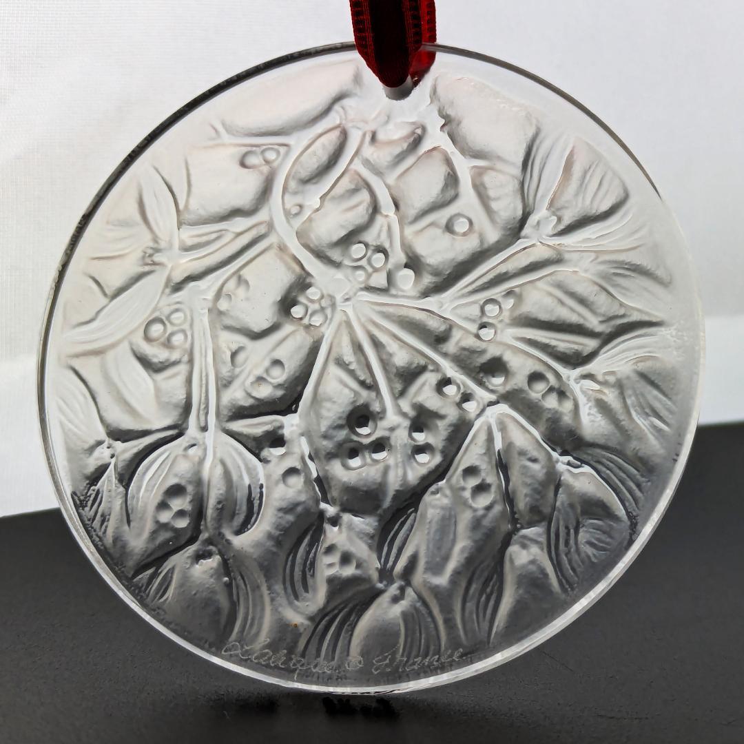 8/3まで限定】フロストガラス☆ラリック ヤドリギ ペンダント オーナメント