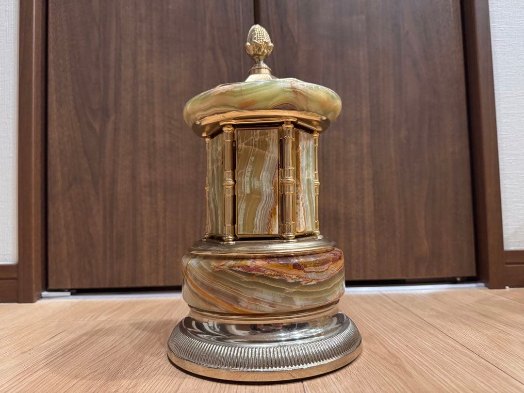 イタリア製オルゴール付き大理石シガレットケース葉巻入れ