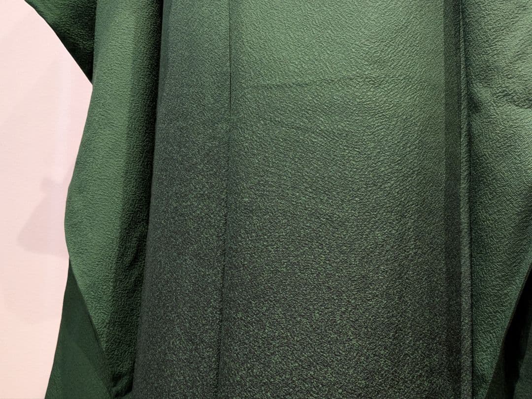 振袖フルセット 身丈165裄69.5 色無地 緑 三つ紋 逸品 - メルカリ