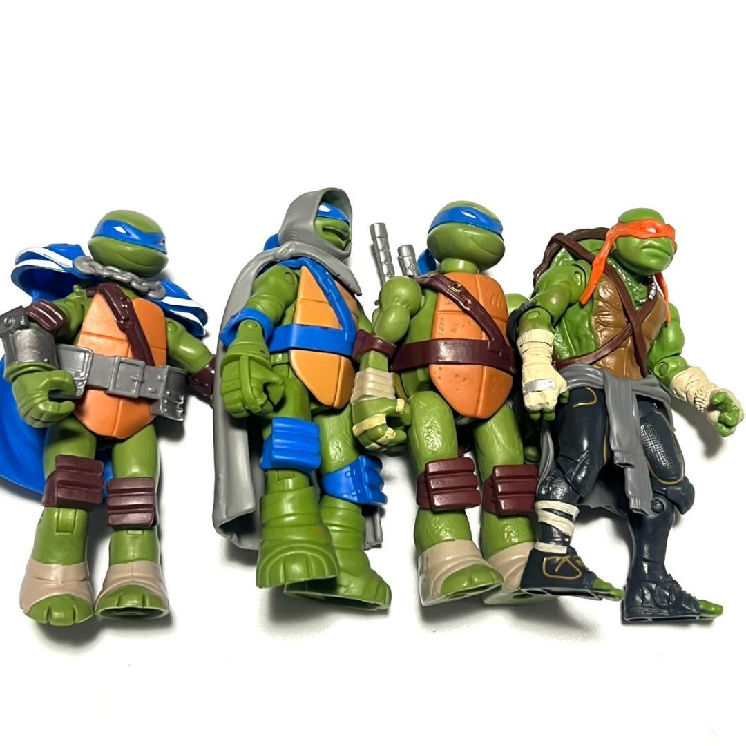 TMNT タートルズ フィギュア レオナルド3体 ミケランジェロ バイク