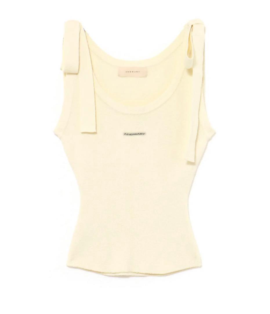 正規品 andmary Avrill ribbon tops ivory FR