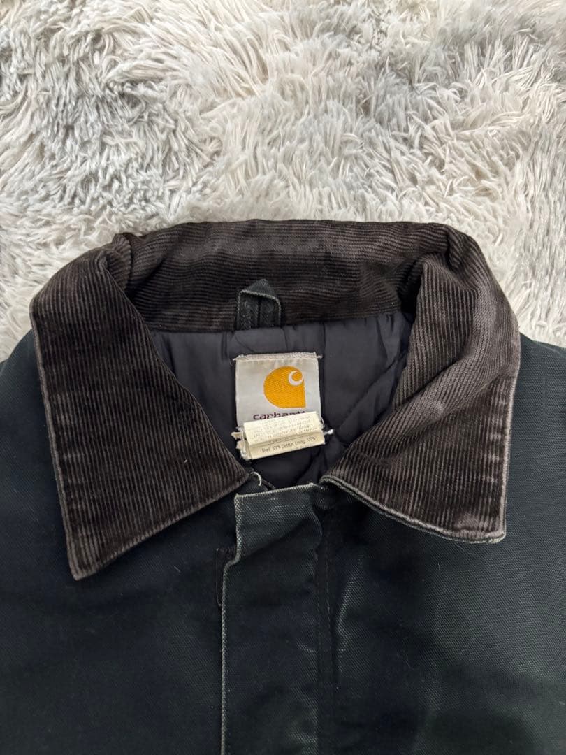 Carhartt ダークグリーン　ジャケット　コート　 コーデュロイ襟
