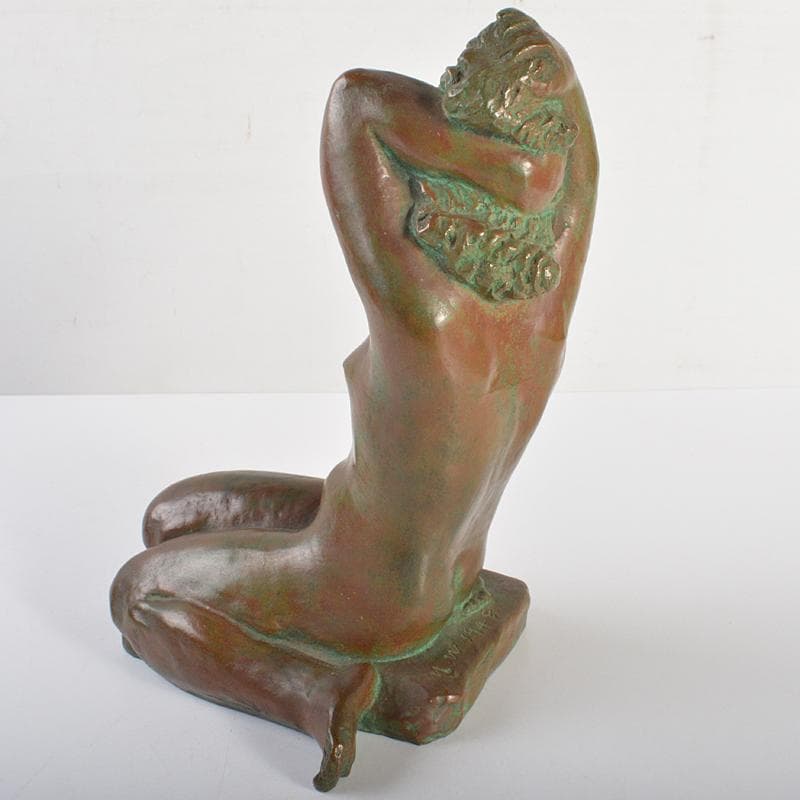 ブロンズ像　裸婦像　女性像　置物　在銘　約2.1kg　M　R6710