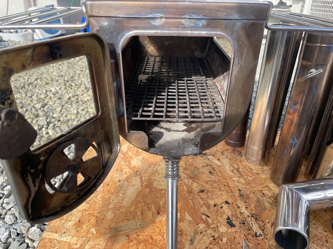 ステンレス3面ガラス薪ストーブ　スームルーム　テンマクwinnerwell風