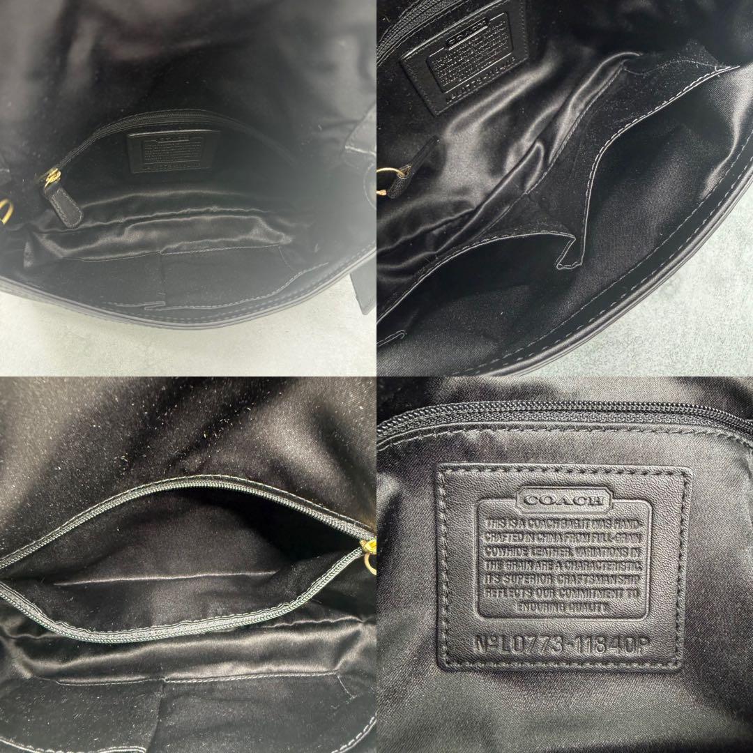 【良品】COACH コーチ ワンショルダーバッグ ソーホー レザー 肩掛け 黒