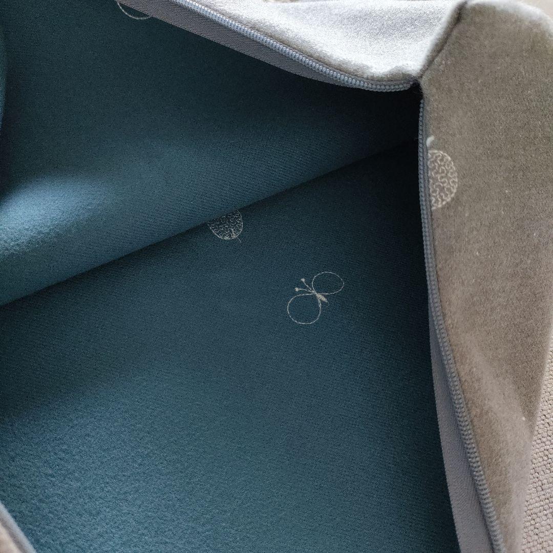 ミナペルホネン クッションカバー グレー/ホワイト