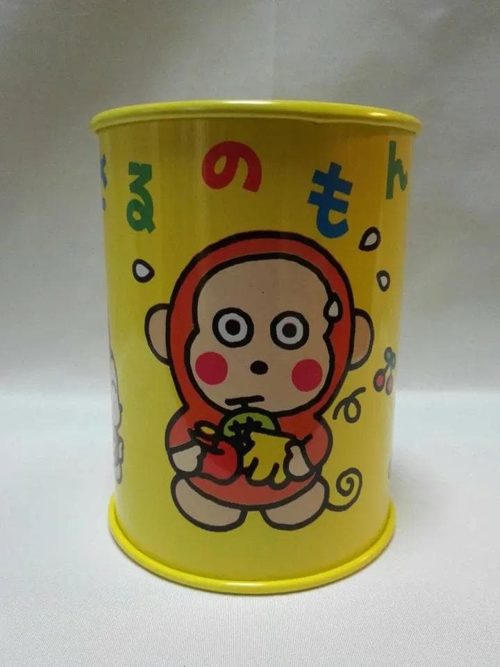 サンリオ おさるのもんきち アルミ製 貯金箱 非売品 9cm 1996年 希少