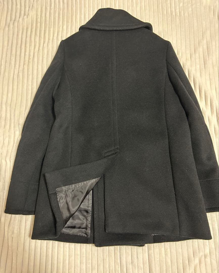 美品 1度のみ使用】HYKE ハイク 黒 ショート丈 Pコート サイズ：1の