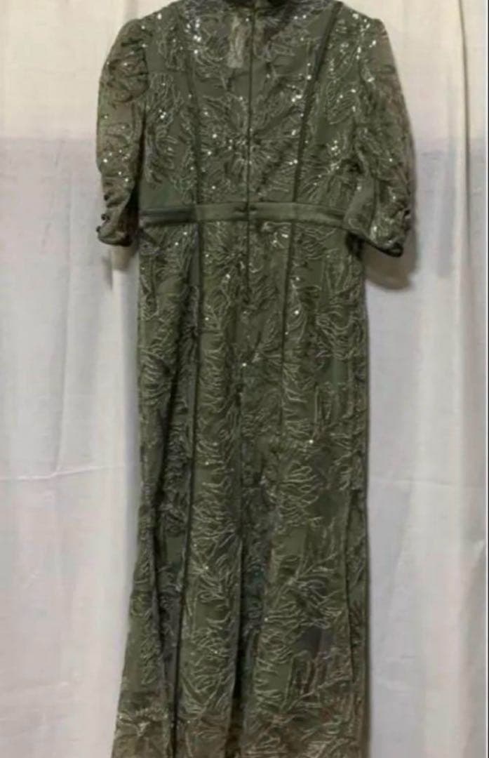 LEJA オリーブグリーン レース パーティードレス