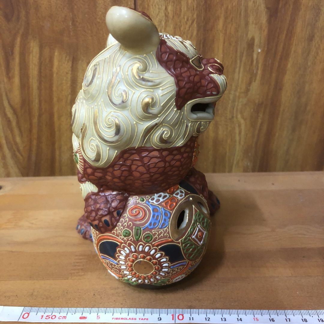 九谷焼 獅子 玉乗り アンティーク