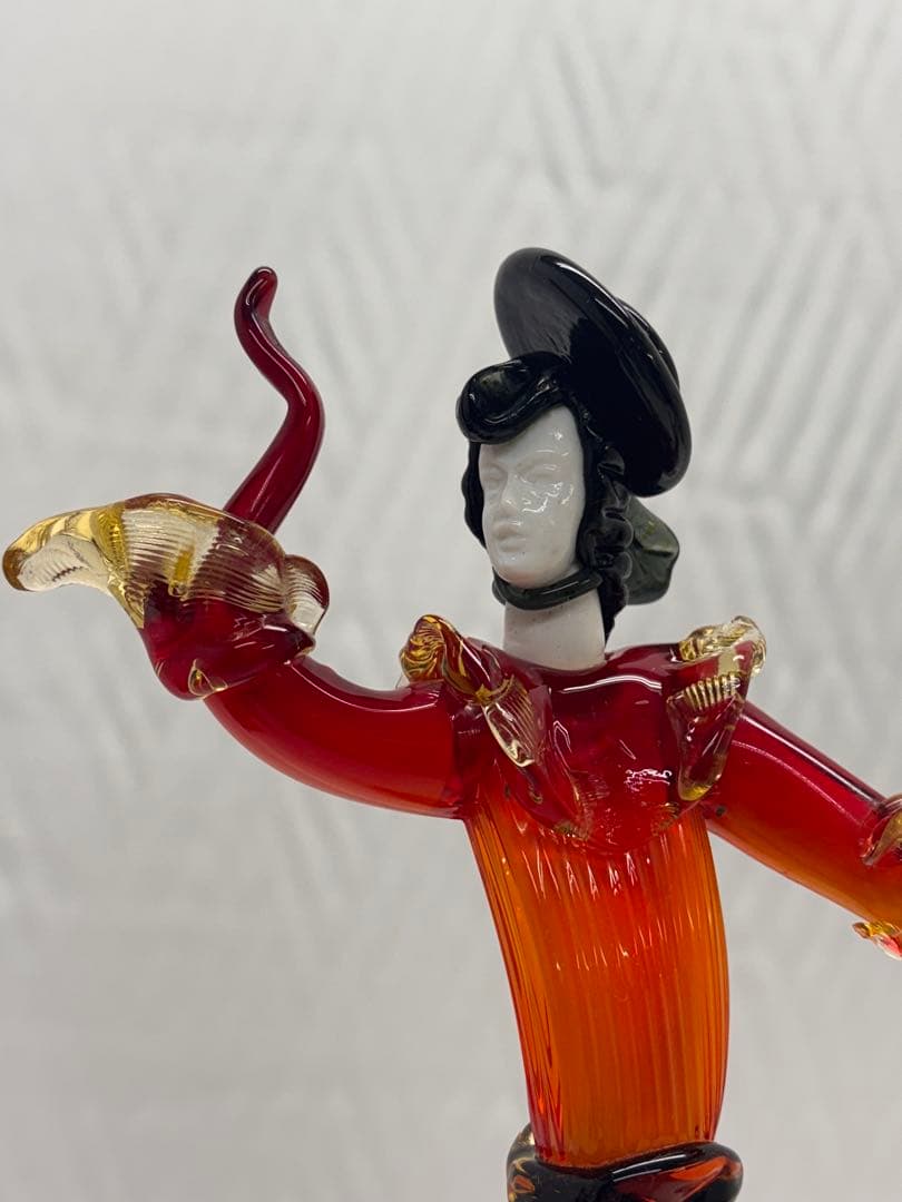 ベネチアンガラス 人形 フラメンコダンサー 置物 工芸品 硝子細工