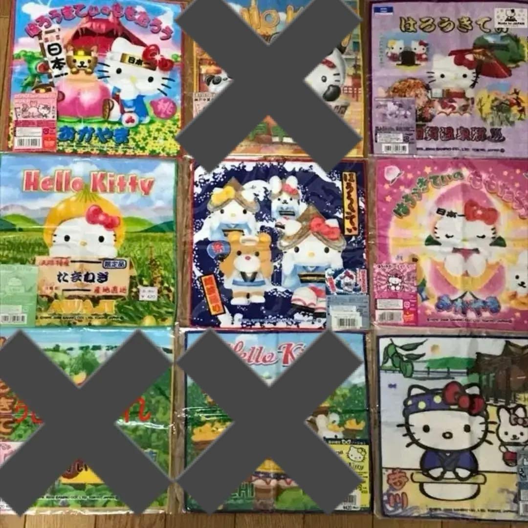 ハローキティ☆ご当地限定☆ミニタオル☆77枚☆まとめ売り☆バラ売り可能☆新品