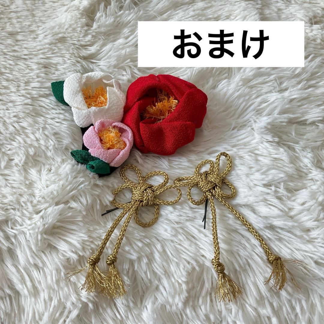 極美品 3歳 七五三 被布 花柄 着物 7点セット おまけ付き 晴れ着 女の子