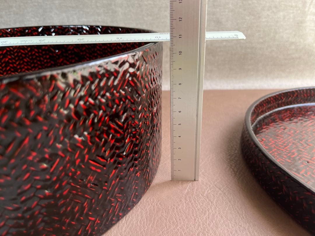 らんたい漆器　茶櫃　約25.2㎝