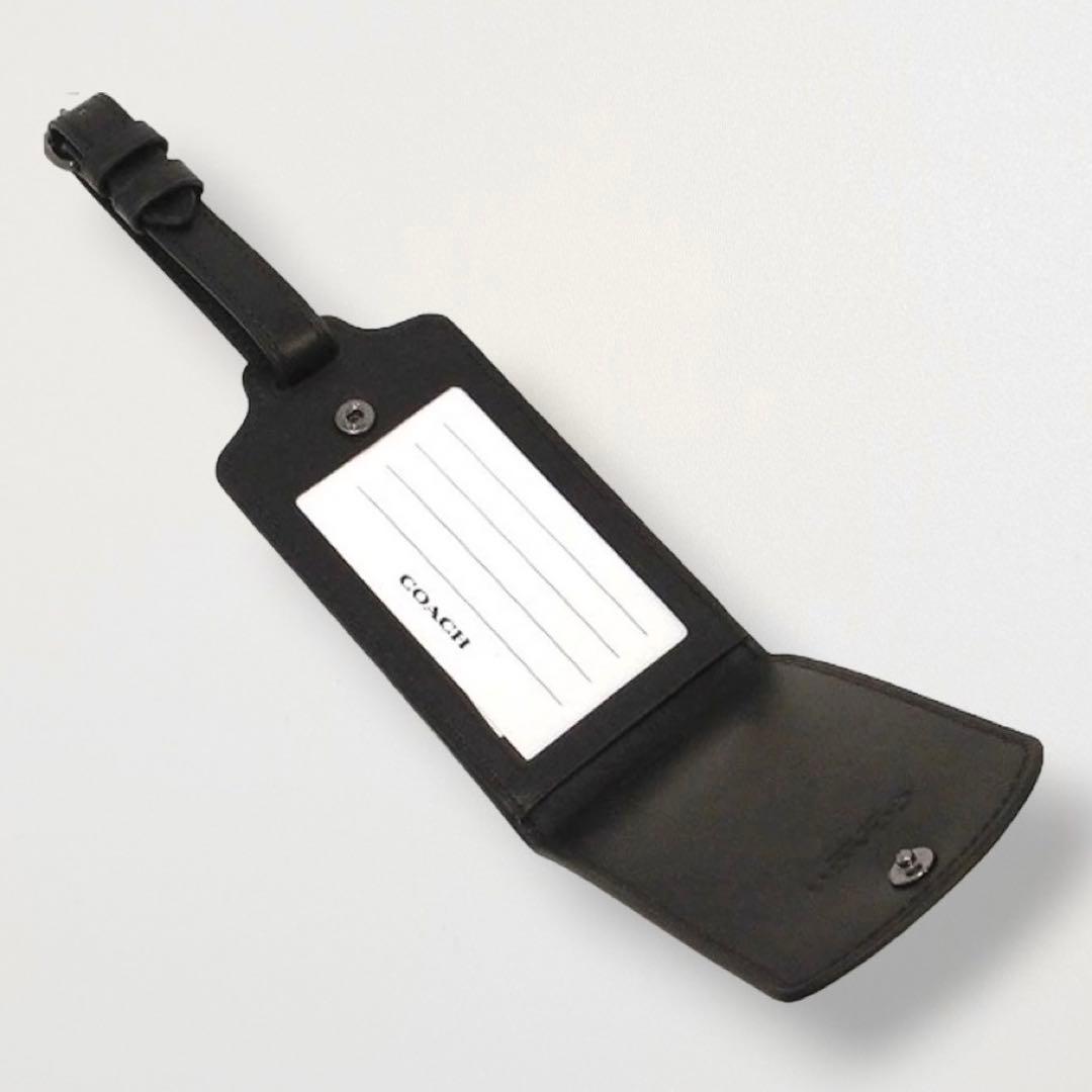 ☆新品☆ COACH ネームタグ シグネチャー ラゲッジタグ チャコール