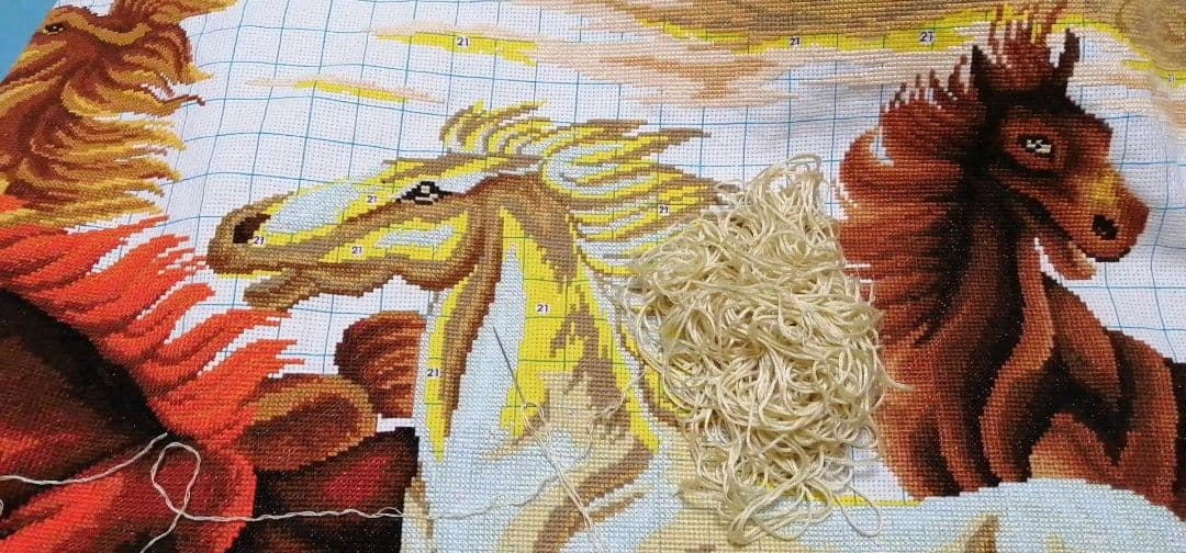 刺繡 完成品 中国美術 古画中国画美術画中国古画 古美術 八駿圖