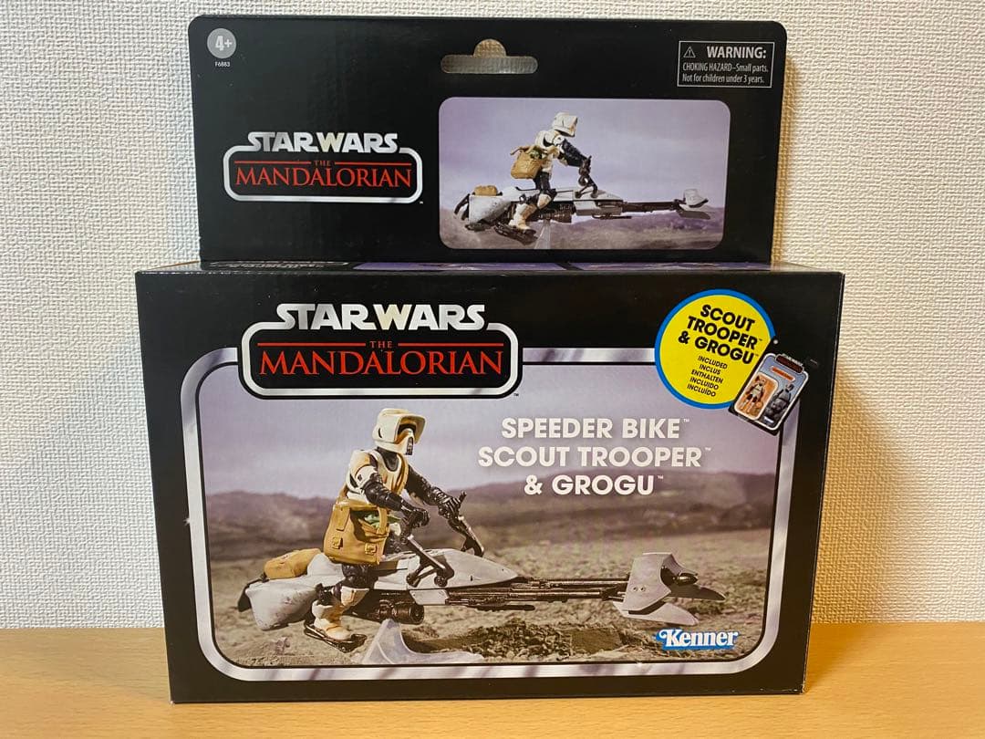 STARWARS 4インチ スピーダーバイク&スカウトトルーパー&グローグー