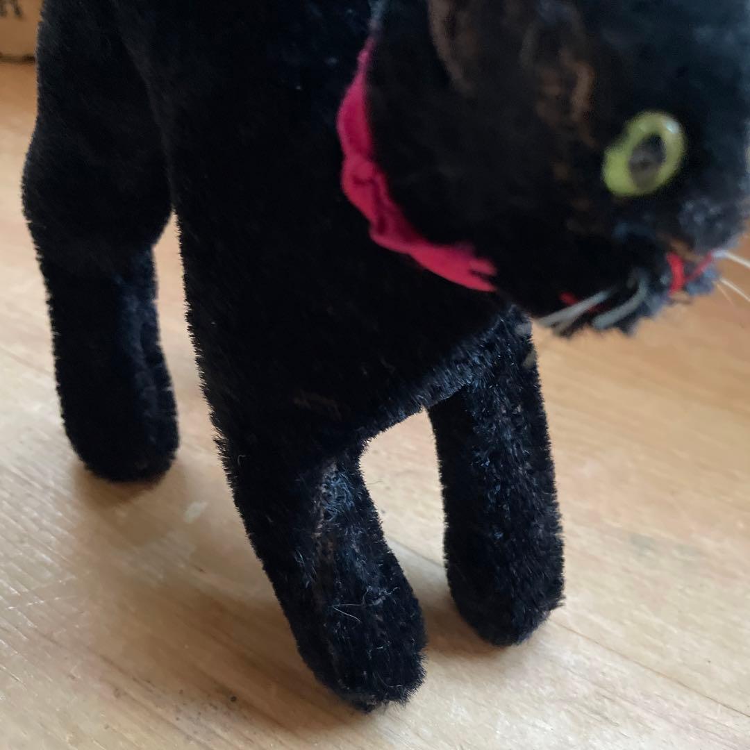 ヴィンテージ　シュタイフ　トムキャット　黒猫
