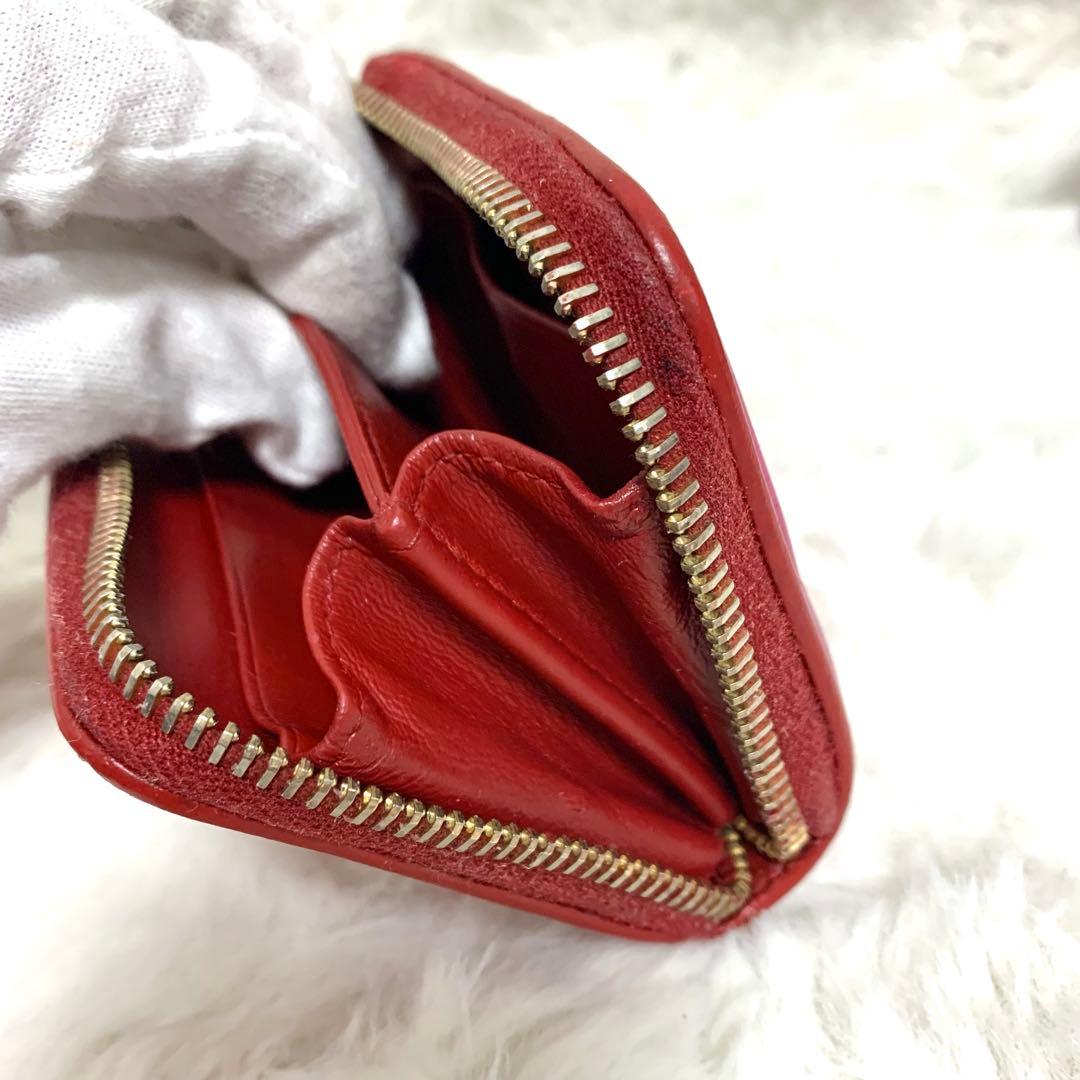 可愛い赤ロゴ　MIUMIU　ミュウミュウ　ケース　バイカラー