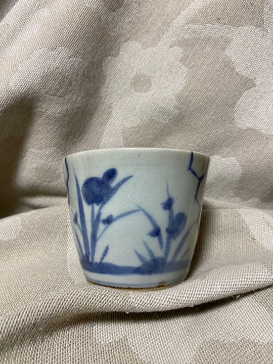 古伊万里 蕎麦猪 酒器 アヤメ 亀甲紋 江戸中期