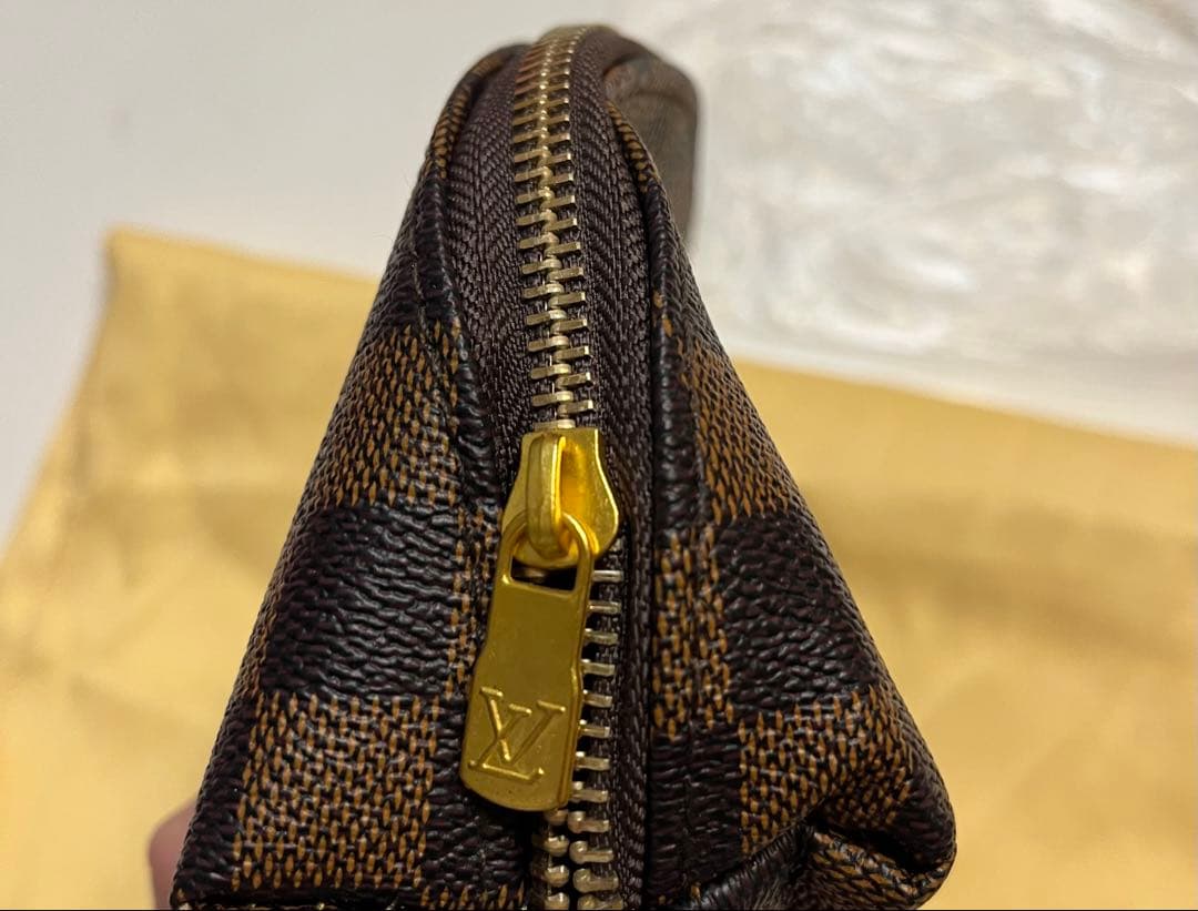 ハンドバッグ 大 ブラウン ポーチ3点セット