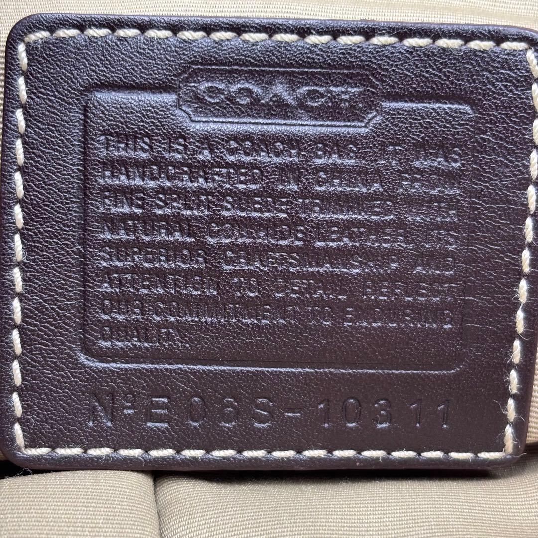希少 y2k COACH コーチ ワンショルダー　レザー スエード　シグネチャー