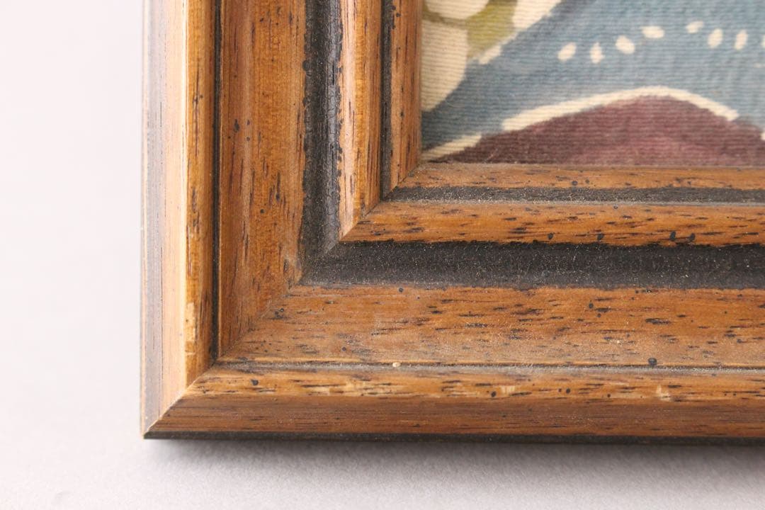 No5088 額装　染色画　花鳥　紅型　びんがた　琉球　伝統工芸　美術　送料無料