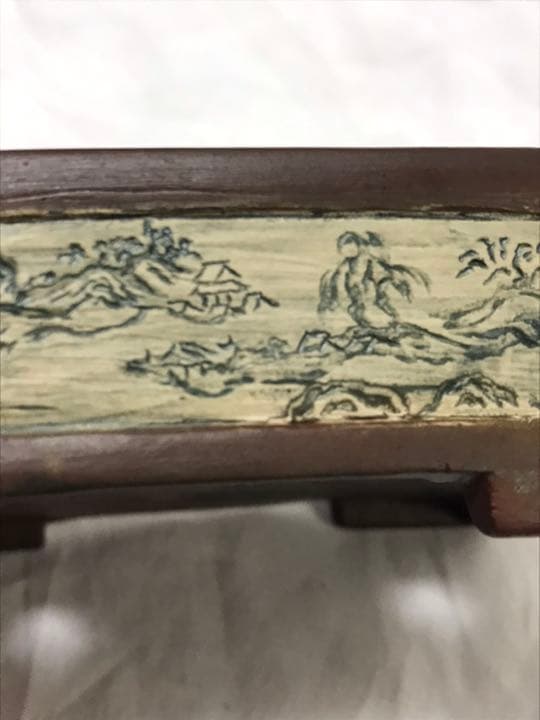 盆栽鉢 時代希少手捻り釘彫山水画常滑名工朱泥ミニ盆栽鉢