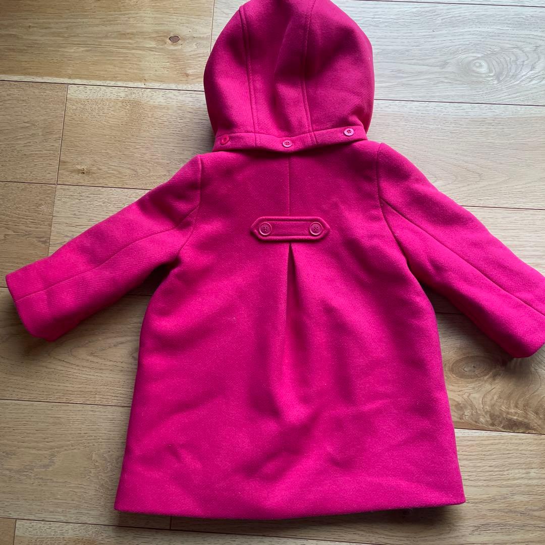 Jacadi ジャカディ コート 36m 96cm ピンク フード付き 新品