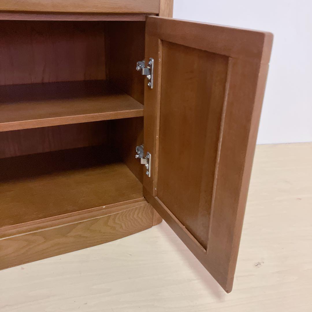 天然木 キャビネット 電話台 FAX台 コンソール サイドチェスト レンジ