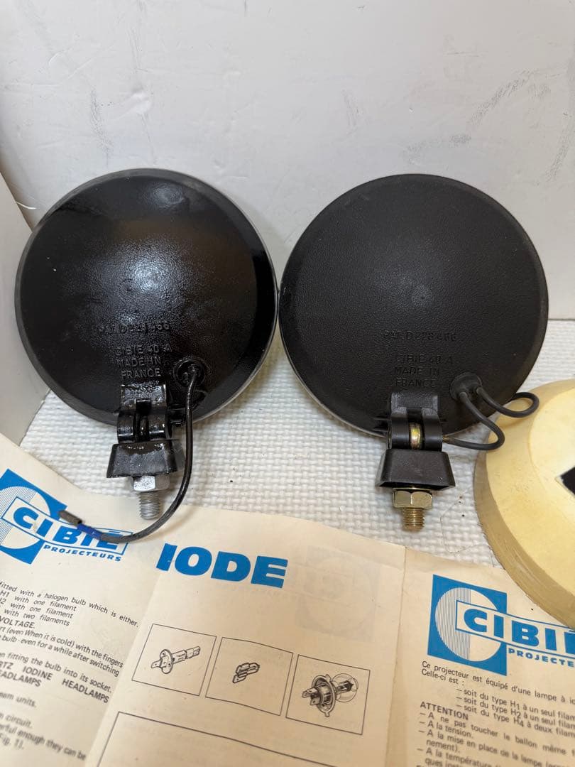 当時物デュアルカウル用CIBIEフォグランプ/ライトカバー付シビエ/検