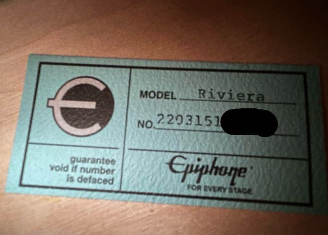 超美品！Epiphone riviera エピフォンリビエラ