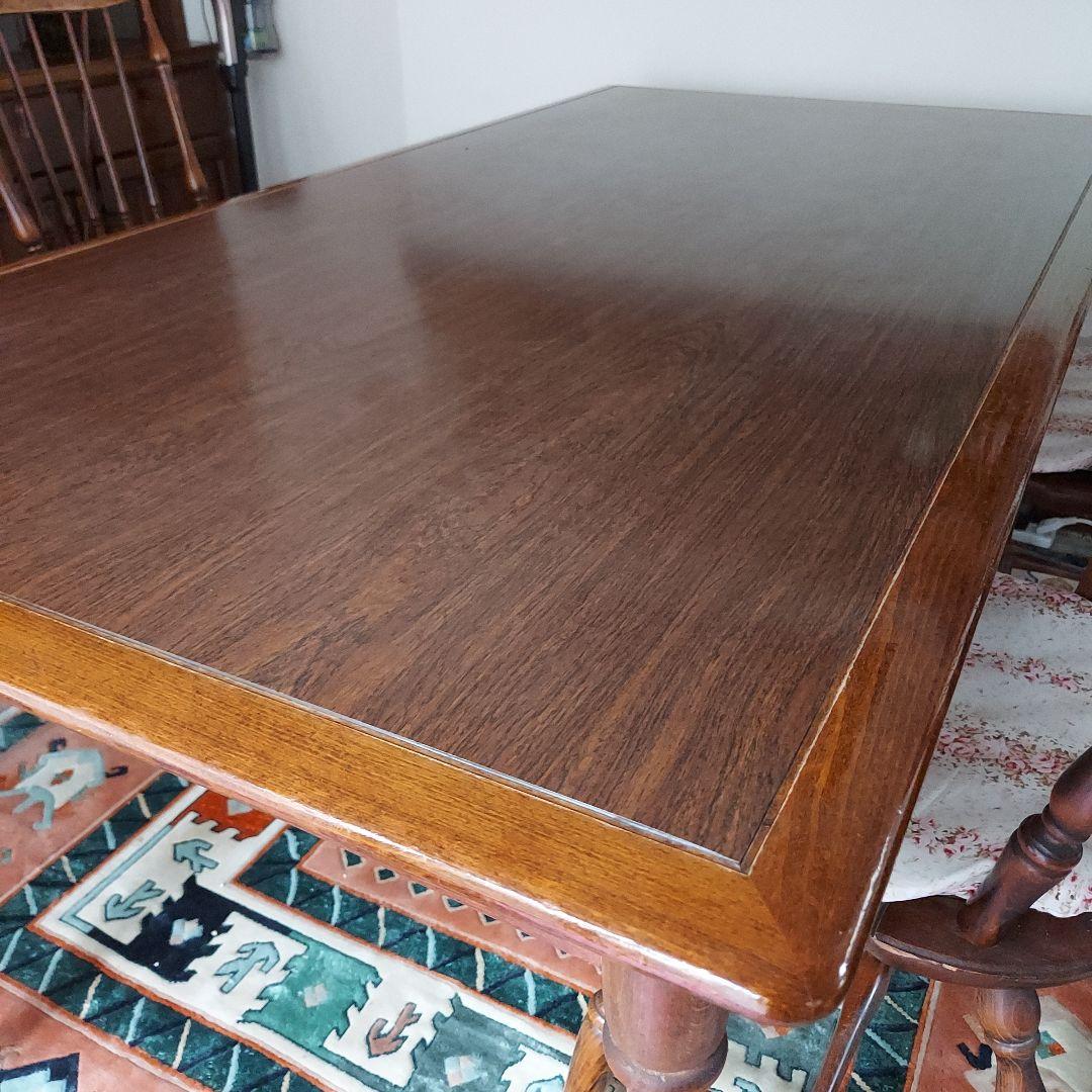 木製長方形ダイニングテーブル　　飛騨産業　キツツキマーク　W156cm