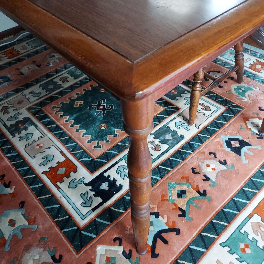 木製長方形ダイニングテーブル　　飛騨産業　キツツキマーク　W156cm