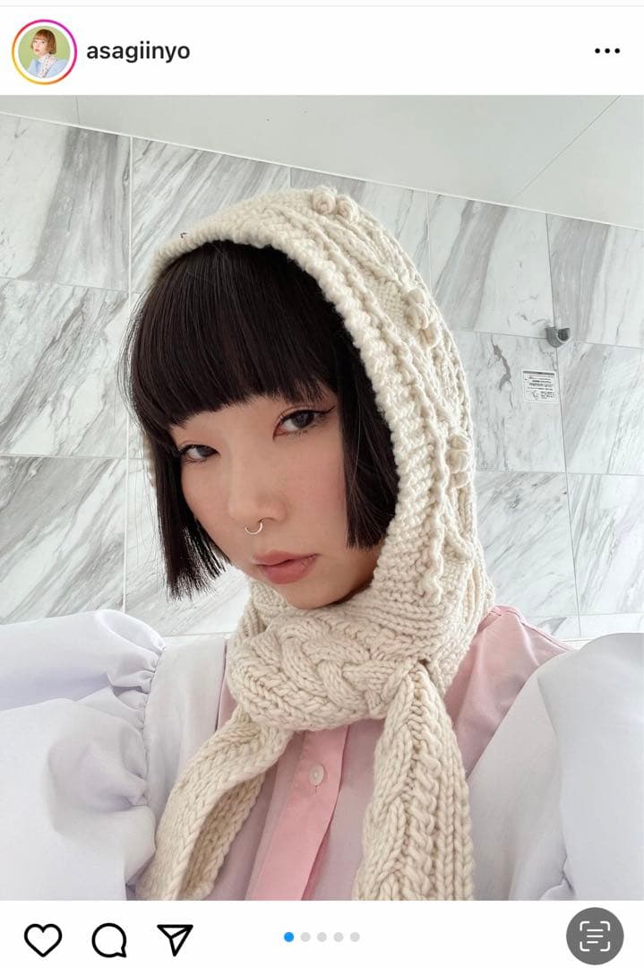 YUKI FUJISAWA ニットマフラーバラクラバ