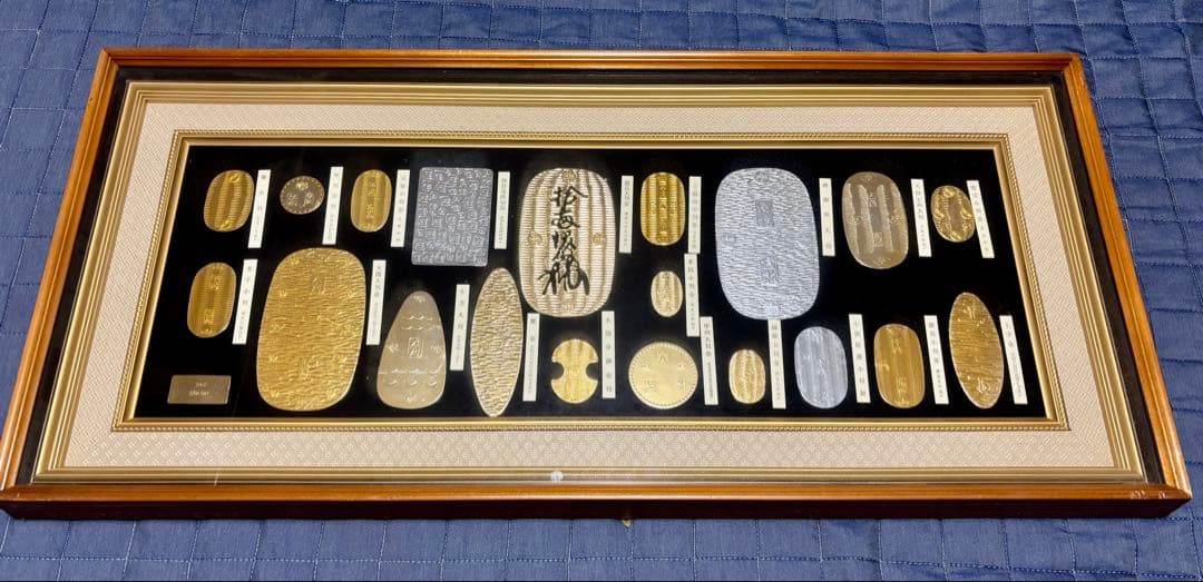 壁掛け レプリカ小判セット 24金メッキ 大判小判 額入り 年代物 - メルカリ
