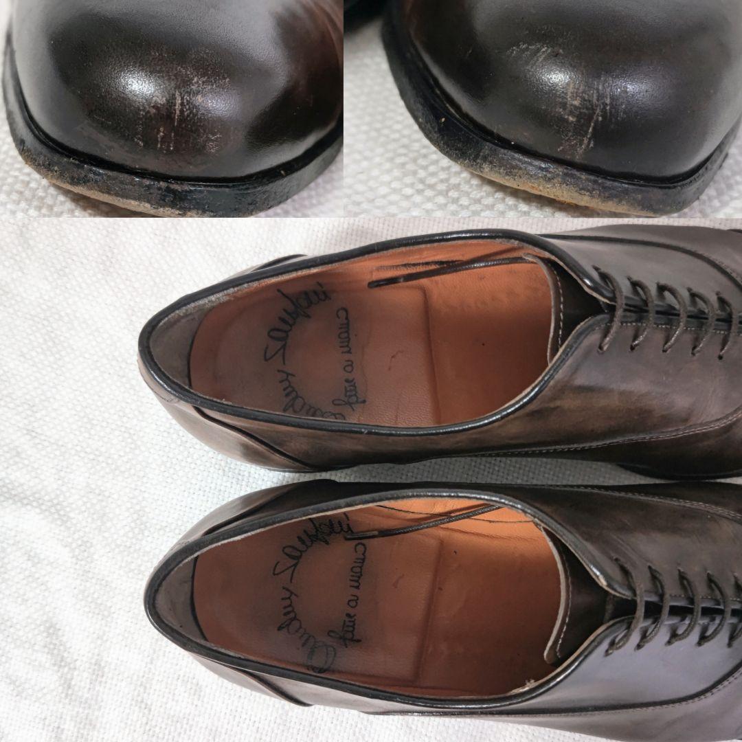 Santoniサントーニ12985ストレートチップビジネスドレスレザーシューズ茶