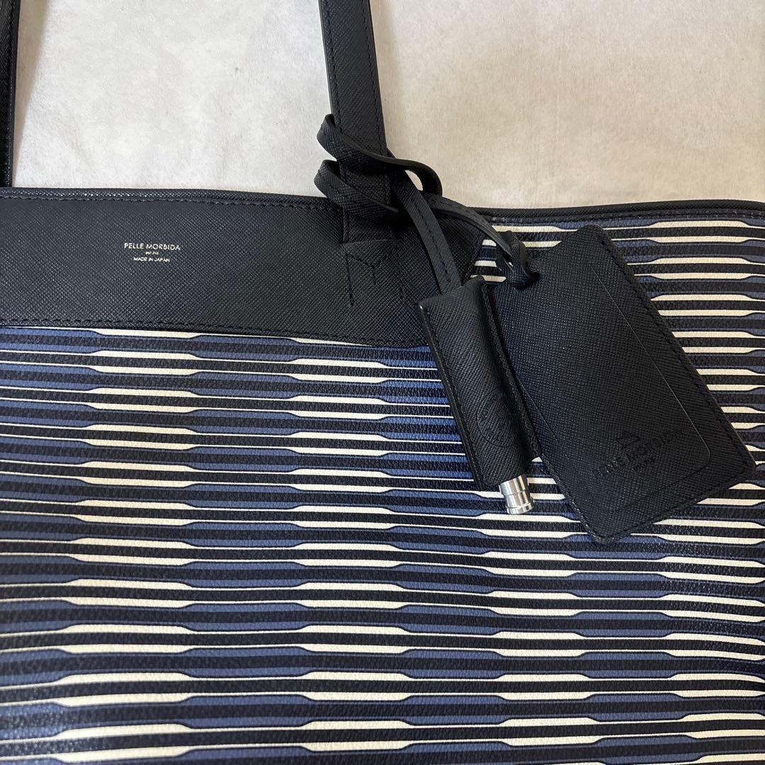 PELLE MORBIDA ペッレモルビダ トートバッグ PVC ストライプ