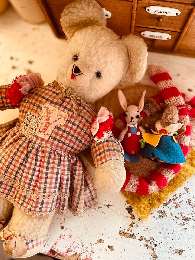 † † † ヴィンテージ ホワイトベア　アンティークベア † † †